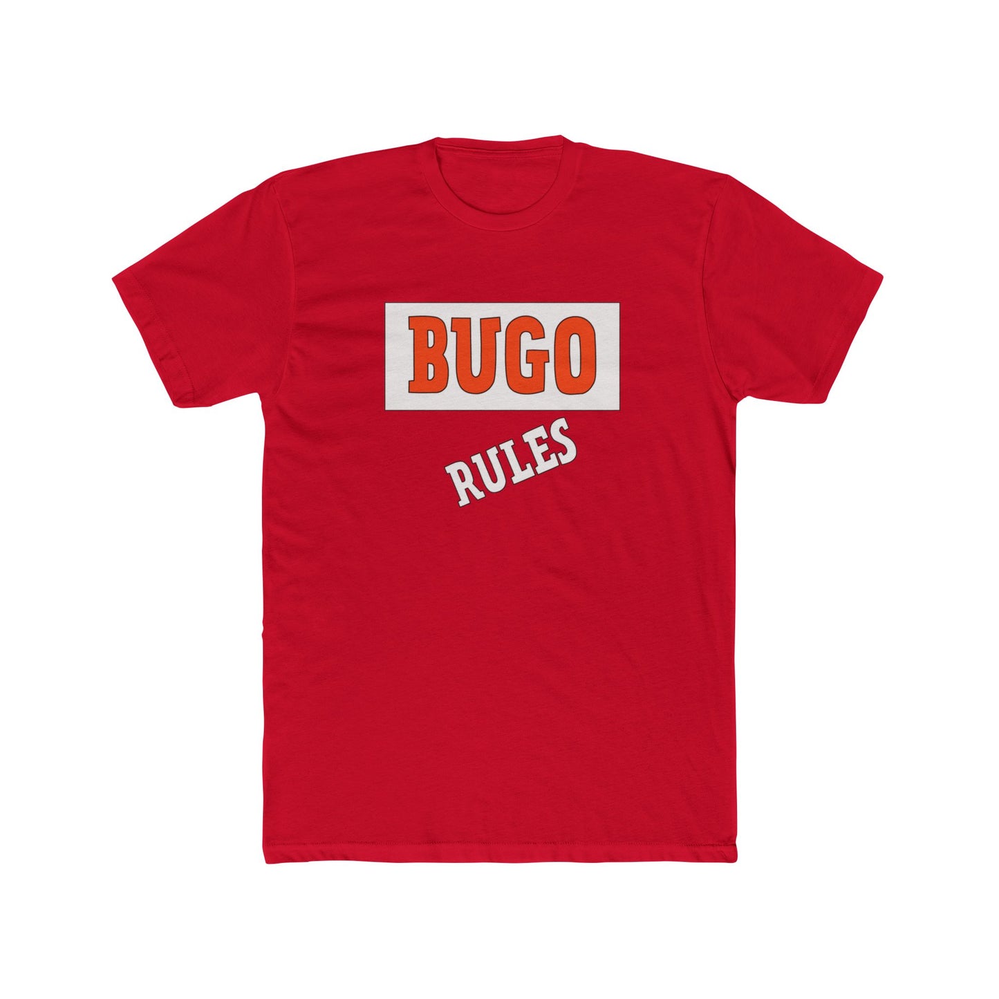 Bugo Rules Unisex Cotton Crew Tee - Fun Graphic T-Shirt, Casual Wear, Gift for Friends, Everyday Comfort, Statement Style