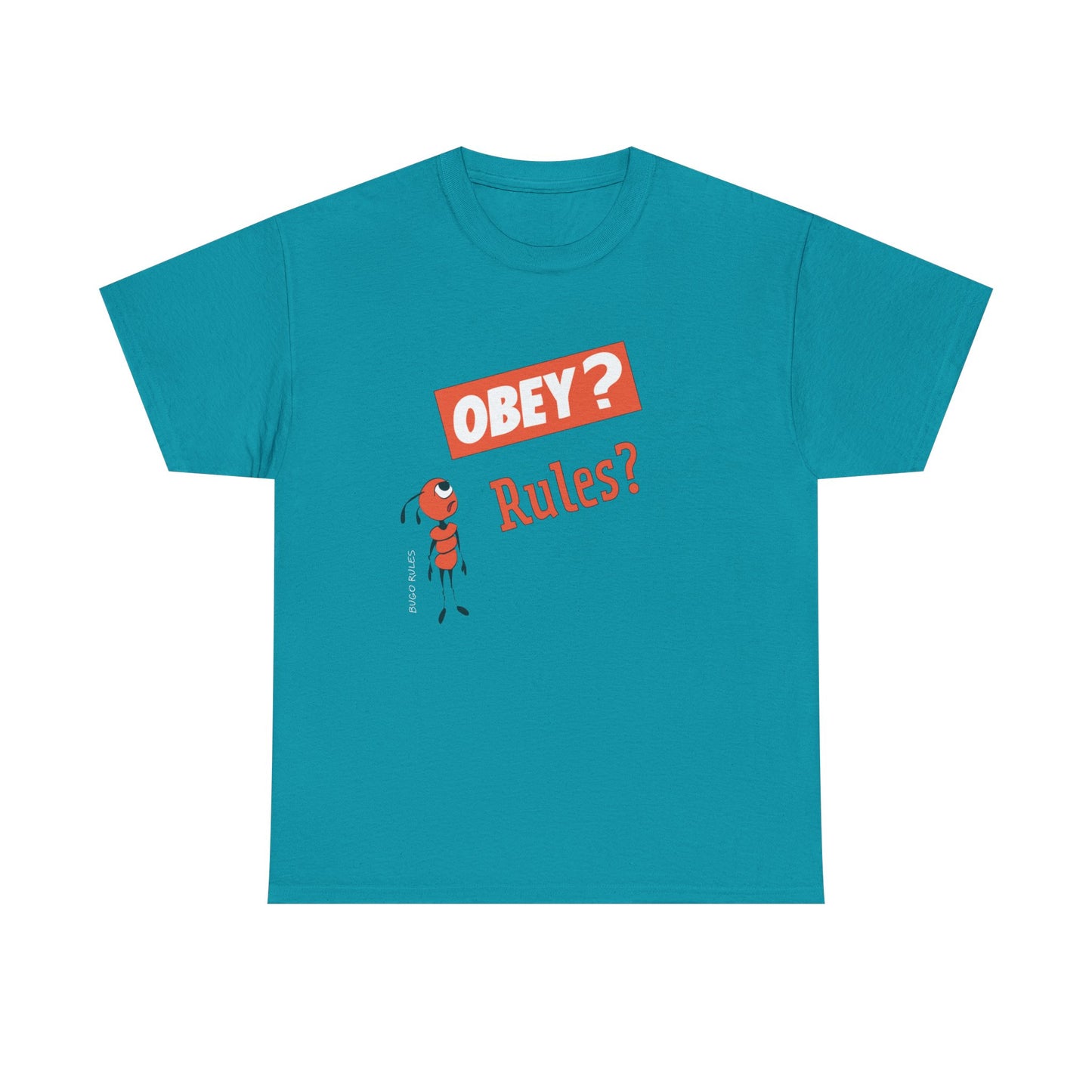 Obey Rules? Unisex Heavy Cotton Tee - Casual Statement T-Shirt for Everyday Wear