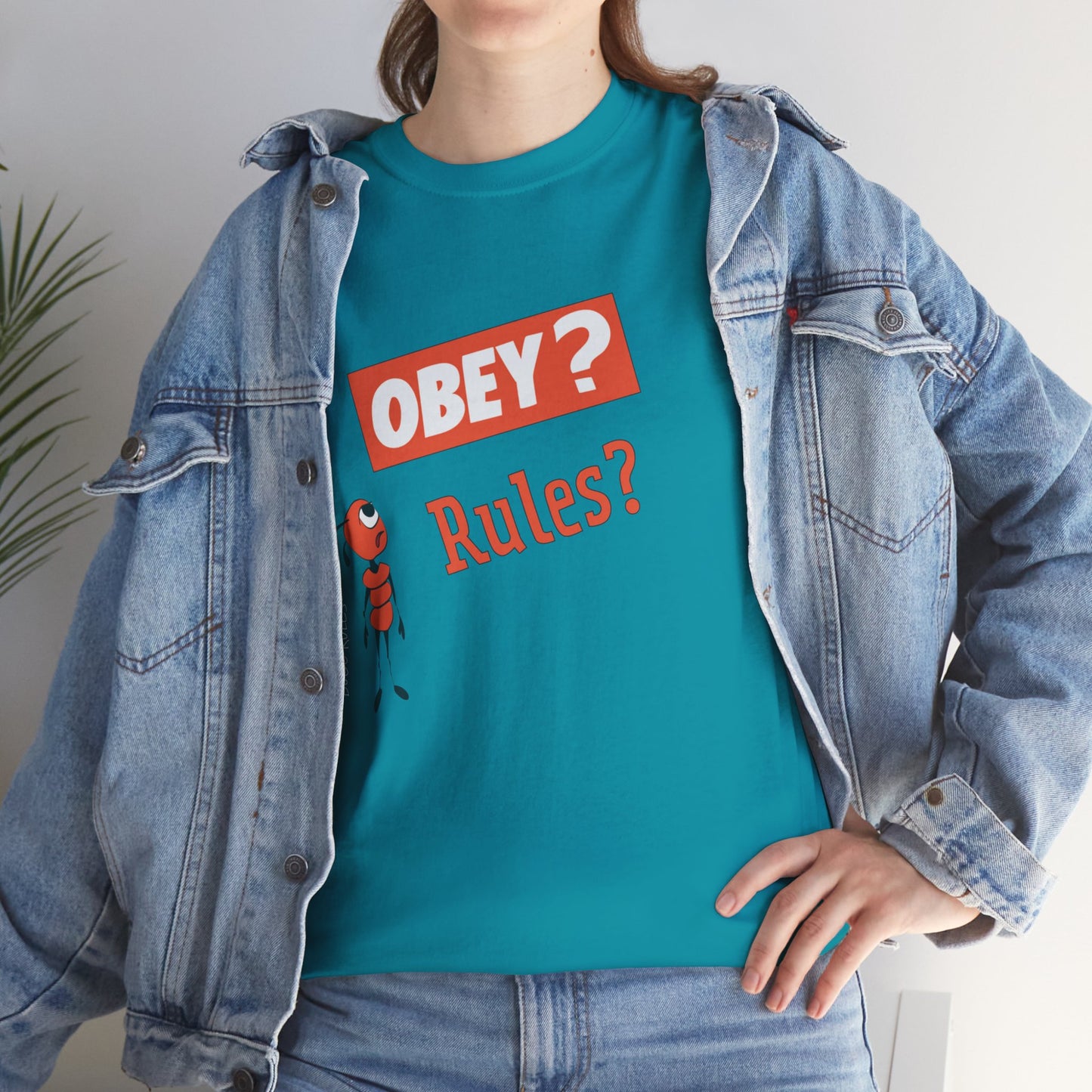 Obey Rules? Unisex Heavy Cotton Tee - Casual Statement T-Shirt for Everyday Wear
