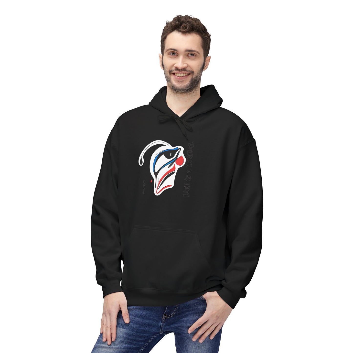 Artistic Wave Unisex Midweight Fleece Hoodie - Perfect for Casual Days & Gift Giving