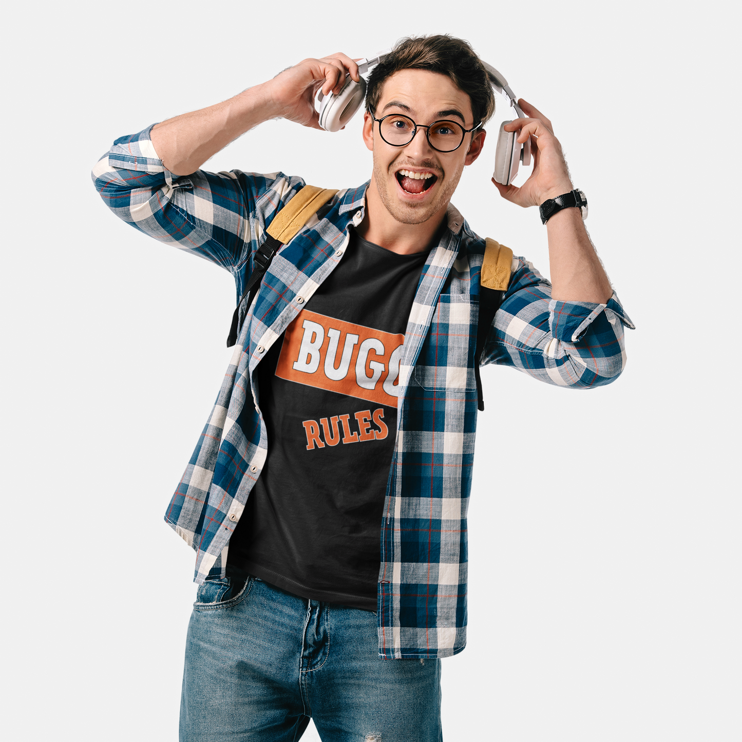 Bugo Rules Unisex Cotton Crew Tee, Funny T-Shirt, Casual Wear, Gift for Friends, Humor Tee, Birthday Gift, Unique Graphic Shirt
