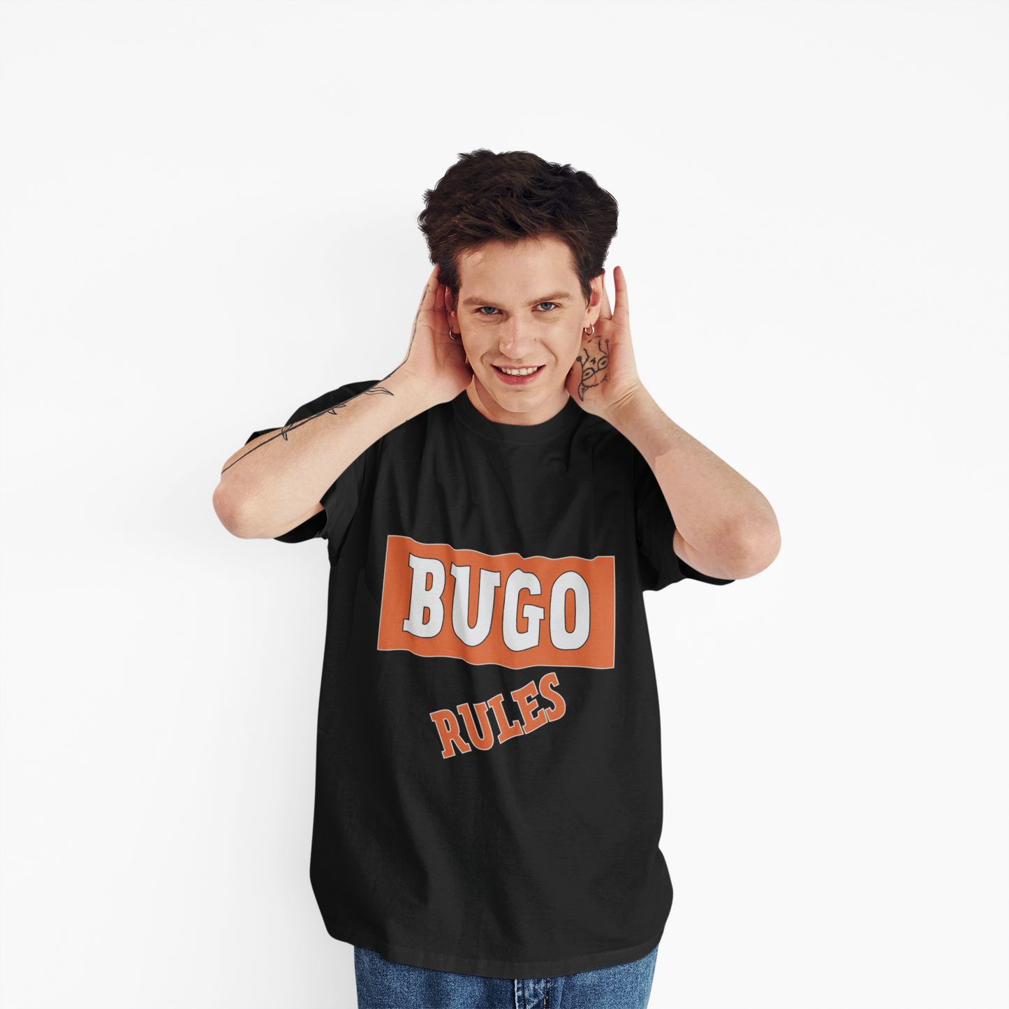 Bugo Rules Unisex Cotton Crew Tee, Funny T-Shirt, Casual Wear, Gift for Friends, Humor Tee, Birthday Gift, Unique Graphic Shirt