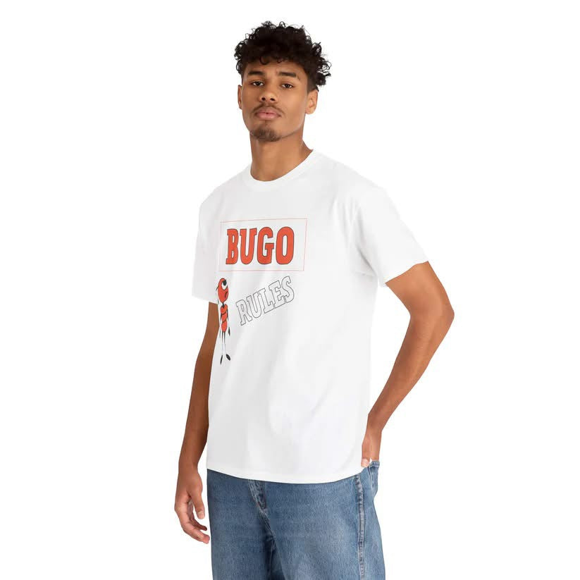 Unisex Cotton Crew Tee - Bugo Rules Graphic T-shirt, Funny Insect Tee, Casual Wear, Gift for Bug Lovers, Nature Enthusiast Apparel