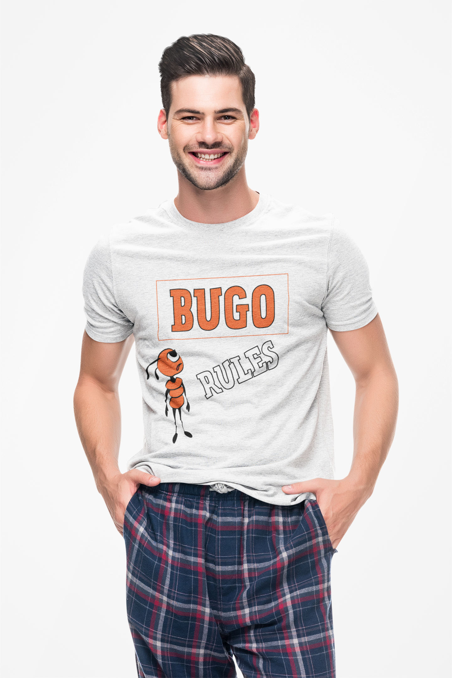 Unisex Cotton Crew Tee - Bugo Rules Graphic T-shirt, Funny Insect Tee, Casual Wear, Gift for Bug Lovers, Nature Enthusiast Apparel