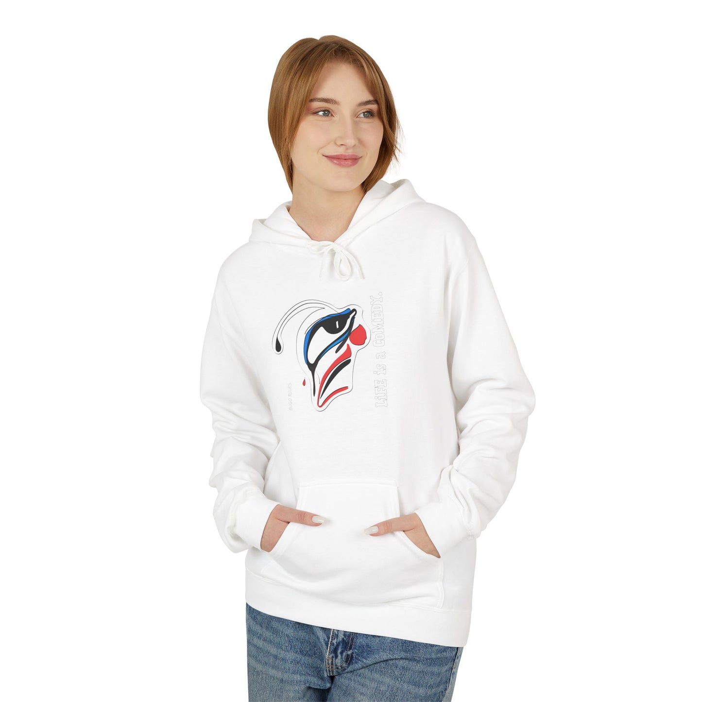 Artistic Wave Unisex Midweight Fleece Hoodie - Perfect for Casual Days & Gift Giving